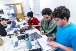 students in a computer science class